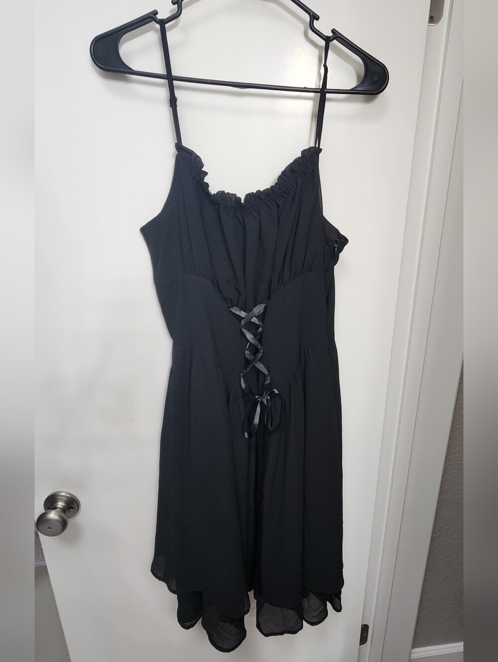 Scarlet Darkness Dual-Layer Hem Spaghetti Straps Ballet Dress NWT